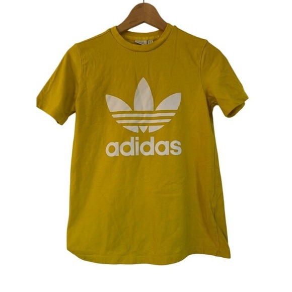 adidas Tops - Adidas Trefoil Logo T-Shirt‎ Golden Yellow Short Sleeve Graphic Tee Top S